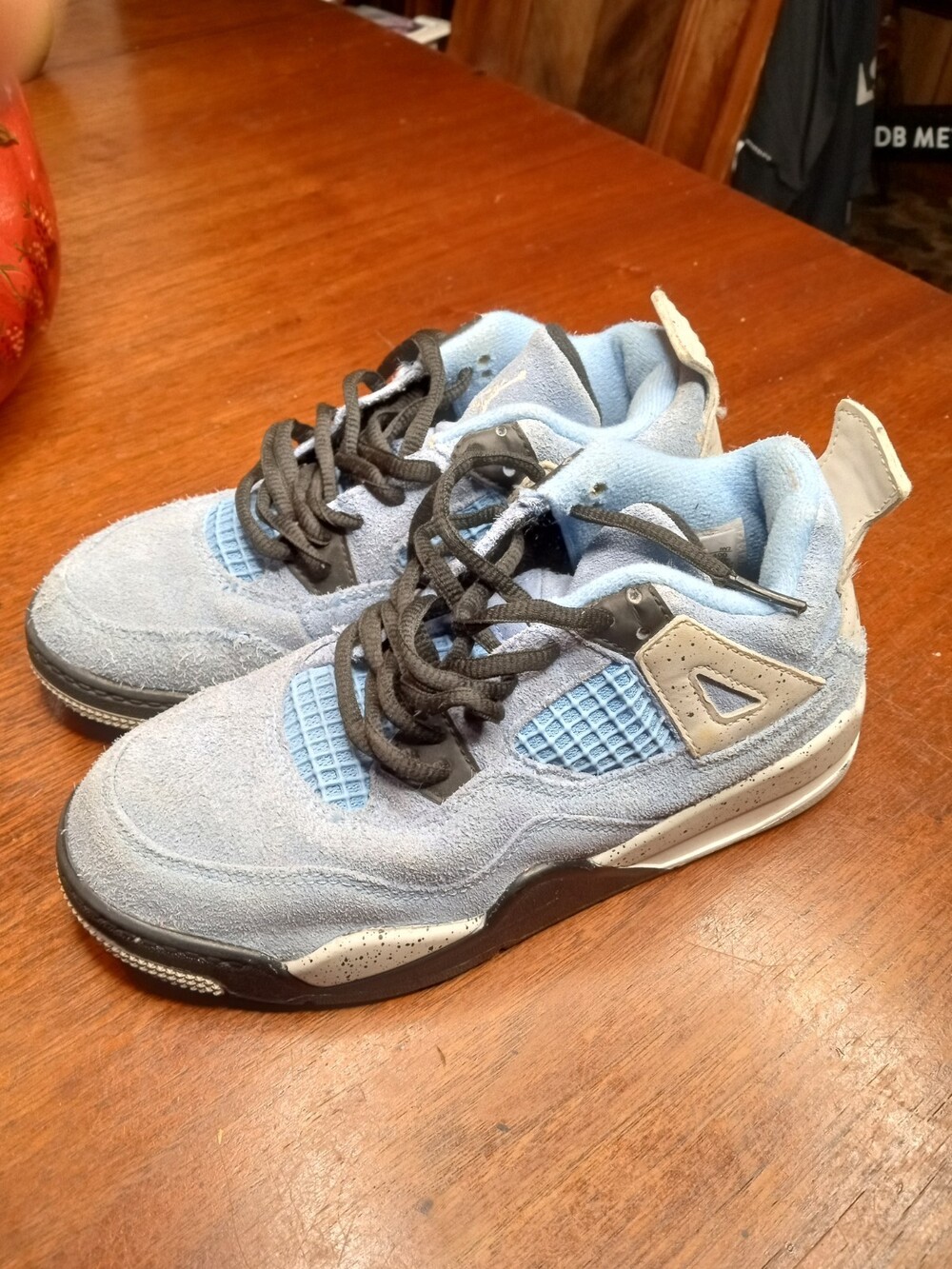 Air Jordan 4 Retro University Blue (PS) Preschool Sneakers Shoes 1Y BQ7669-400